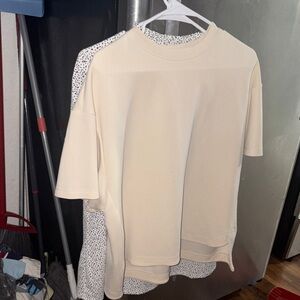 Classic Cream Short Sleeve Women's Top